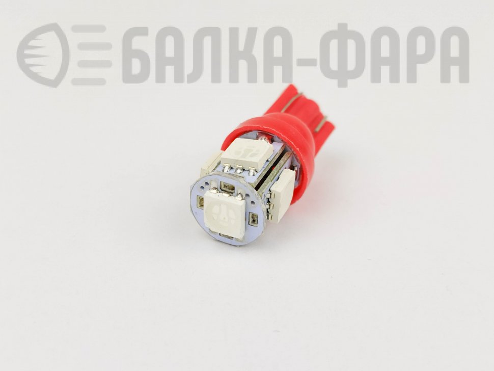 Лампа с/д t10 50х50-5 зеленая